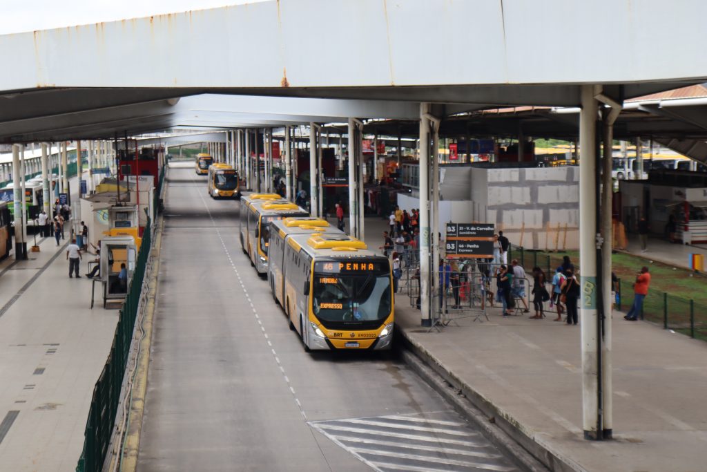 Imagem de Plataforma no Terminal Alvorada, Rio de Janeiro do sistema BRT.